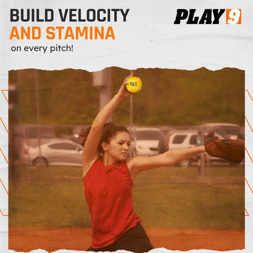 Play 9 Softball Con Peso Para Lanzamiento (juego De 4 Cueros