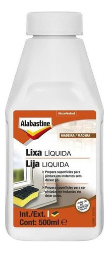 Lixa Líquida 500ml P/ Madeiras E Metais Alabastine Quantidade de cascalhos 40