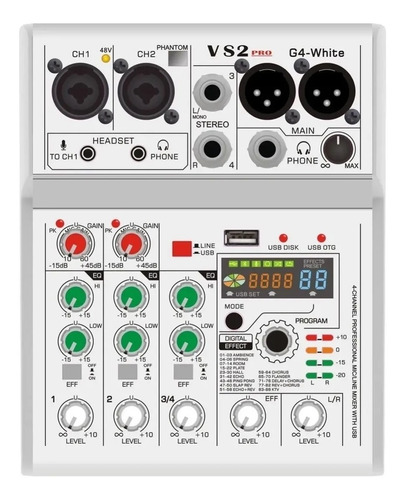 Mesa De Som E Interface De Áudio Vs2-pro (mixer Original)