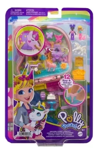 Boneca Mattel Polly Pocket Estojo Festa Do Chá De Unicórnio HCG20