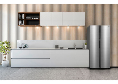 Outlet Geladeira Side By Side 442l Inverter Cor Inox Conecta