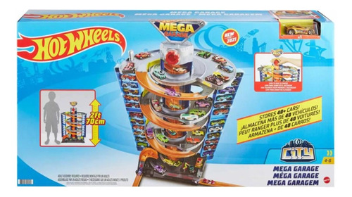 Pista De Juguete Vehículos Hot Wheels City Mega Garage Gtt95