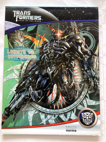 Libro Didáctico: Transformers Libreta De Actividades. Norma 