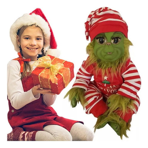 Regalo Navideño De Muñeca De Látex Grinch Para Niños