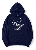 Comprar Buzo Canguro Hoodie Hombre Mujer Azul Algodón Estampado