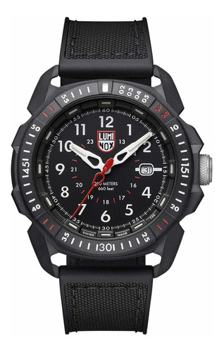 Reloj Hombre Luminox Xl.1001 Cuarzo Pulso Negro En Caucho