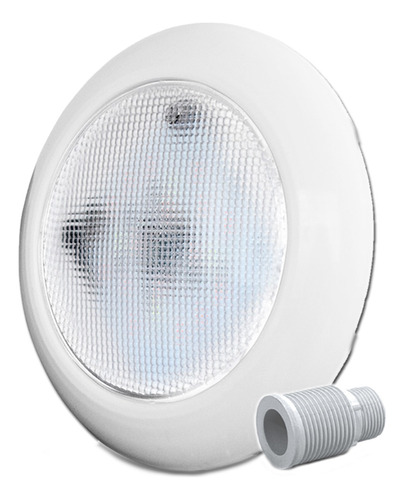 Luz De Pileta 12w Blanca Superled Vulcano + Pasamuro 