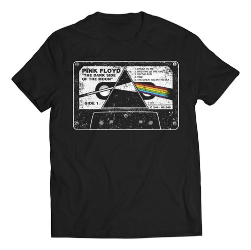 Camiseta Pink Floyd Dark Side Cassette Rock Activity