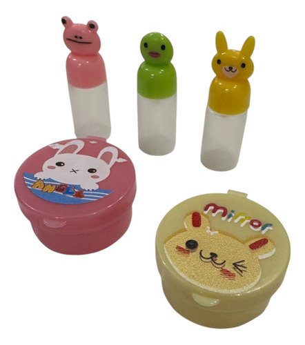Mini Dispensadores Botellas Salsa Aderezo Recargable Rosa