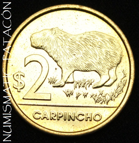 Moneda De Uruguay 2 Pesos Carpincho 2019 - Sin Circular