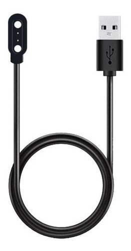Carregador Cabo Usb Para Smarwatch Haylou Rs5 Ls19 Cor Preto