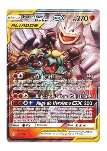 Cartas Pokemon Raras Machamp Gx e Gyarados, Brinquedo Pokemon Usado  75356362