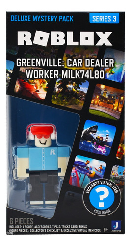 Roblox Greenville Worker Milk85l80 Serie 3 6cm Jazwares