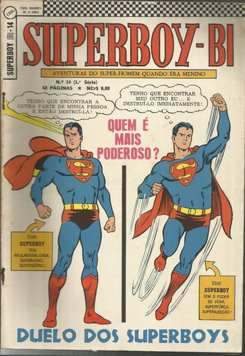 Hq Superboy-bi Nº 14 (1ª Série Ebal) 1969