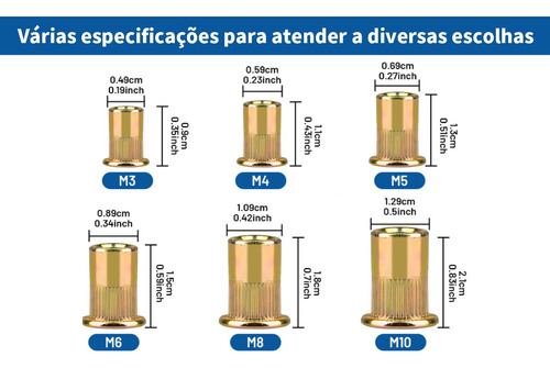 Rebitador Manual De Rosca Com Tipo Alavanca Até M3-m10 175pç