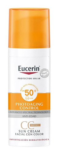 Eucerin Bloqueador Facial Antiedad Tono Medio Fps50 Frasco X