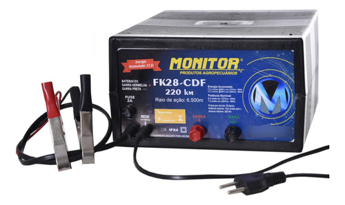 Eletrificador De Cerca Rural C/12v Fk28-cdf 220 Km Monitor