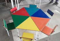 Comprar Mesas De Preescolar Multicolor Hexagonal
