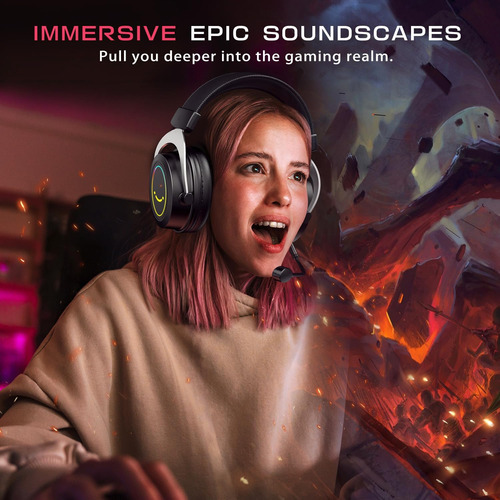 Auriculares Para Juegos Fifine Con Micrófono Desmontable,...