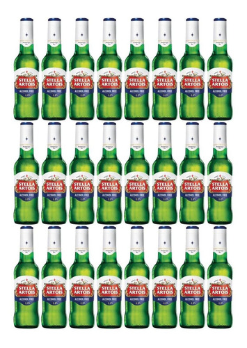 Cerveza Stella Artois sin alcohol pack por 24 unidades de 330ml