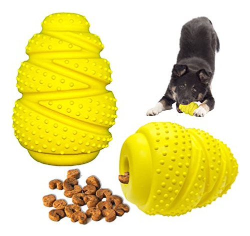 Juguete Perro Dispensador Golosinas Amarillo, Pelota