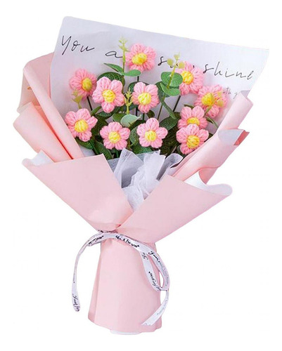Ramo De Flores De Ganchillo Flores Artificiales Ramo Tejido
