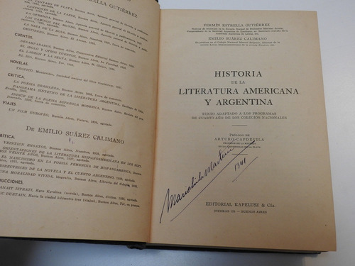 Historia De La Literatura Americana Y Argentina. - L562 