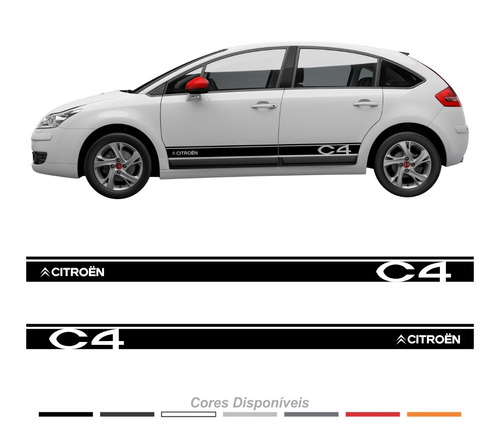 Adesivo Citroen C4 Faixa Lateral Personalizado Par Imp41