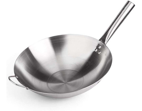  Sarten Wok Chifero De 34cm  Acero Inoxidable Nueva 