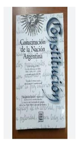 Constitucion De La Nacion Argentina Eudeba 