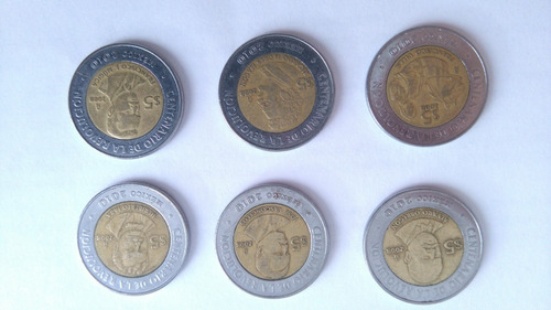 Lote De Monedas Coleccion 5 Pesos Centenario Revolucion