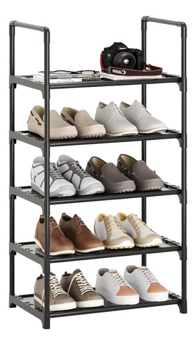 Hockmez 5-tier Small Shoe Rack,stackable Shoe Shelf Storage