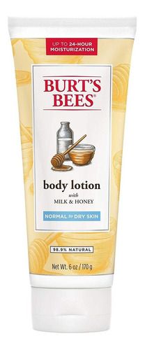  Loción nutritiva para cuerpo Burt's Bees Cuidado Corporal Loción nutritiva natural para el cuerpo a base de miel y leche en tubo de 170mL/170g leche y miel