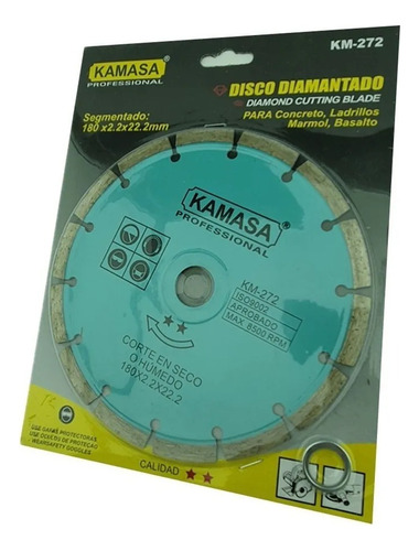 Disco Diamantado Corte Segmentado 7 180mm Concreto Kamasa