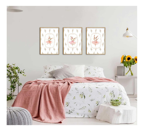 3pcs Ballet Ballet Ballet Conejito De La Pared De La Pared