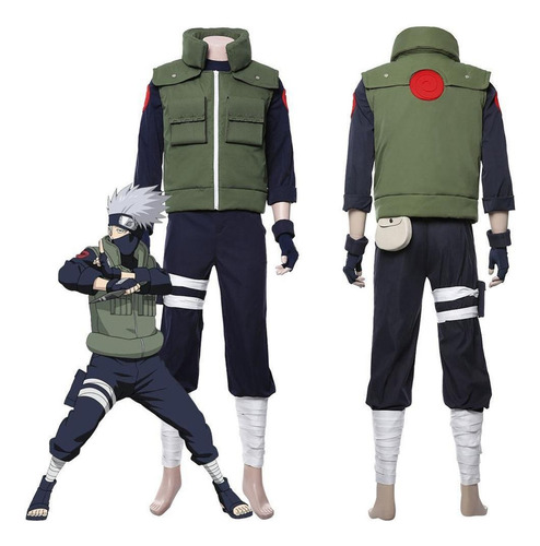 Traje De Hatake Kakashi De Naruto Para Cosplay De Adulto