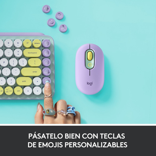 Imagen 3 de 9 de Teclado Inalámbrico Logitech Pop Daydream, Teclas Emojis