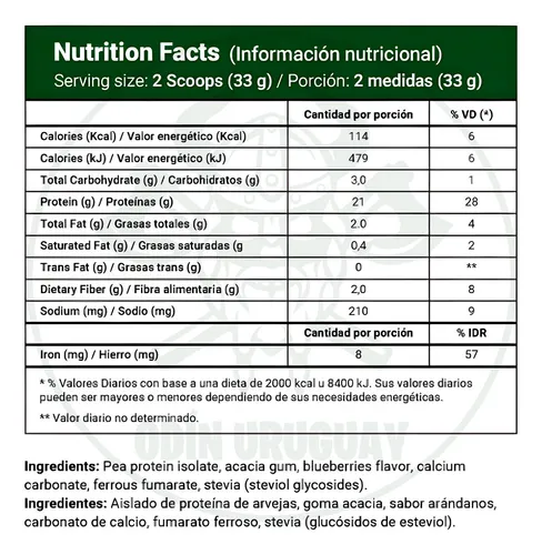 Vegan Protein Platinum 2 Libras Proteína Vegana Gluten Free Sabor Crema Americana