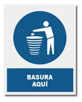 Comprar Señalamiento Basura Aquí Señalética Letrero