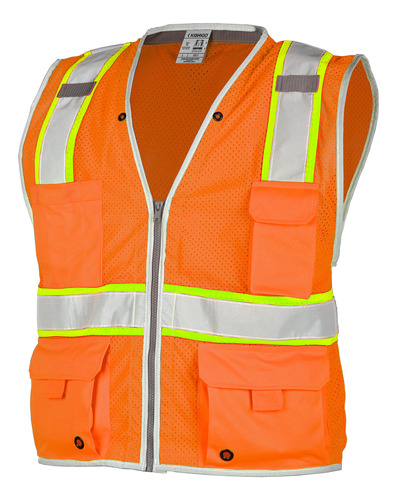 Chaleco Poliester Brillante Color Naranja 3xl