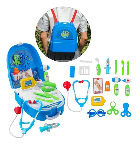 Valija Con Set De Doctor Mochila 18 Pcs Juguete Medico Niños