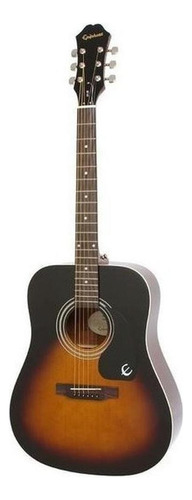 Guitarra acústica Epiphone DR-100 para diestros vintage sunburst rosewood brillante