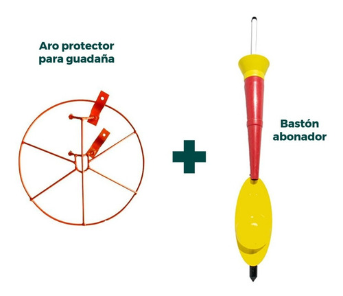 Kit: Bastón Abonador + Aro Protector Para Guadaña