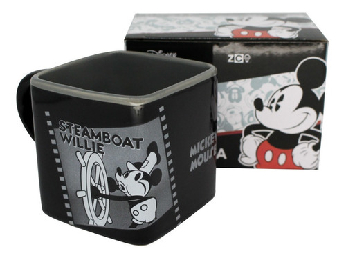 Caneca Cubo Mickey Classic De Cerâmica 300ml Zona Criativa