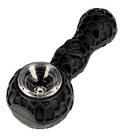 Pipa Silicona Hornet 11cm Panal, Incluye Dabber Y Recipiente