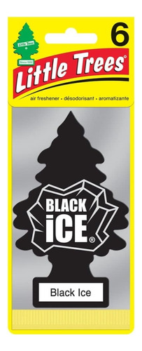 Ambientadores Pinito Black Ice Pack De 6 Pzas Original U.s.a