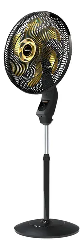 Ventilador De Coluna Mallory Chronos Preto E Dourado 40cm 127 Volts