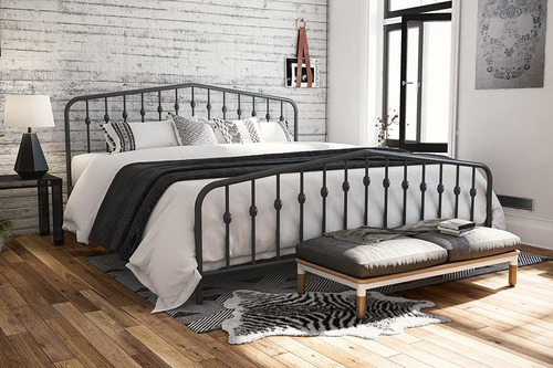 Base De Cama King Size Gris Bushwick