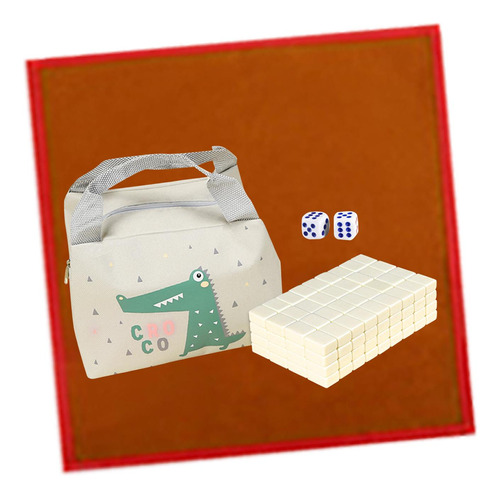 Juego De Mahjong De Viaje Portátil Con Bolsa, Juego De Mesa