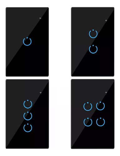 Interruptor Inteligente Wifi Luz Smart Negro Alexa Google